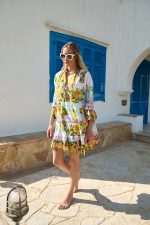 Καφτάνι “Mediterranean Lemon” με Boho Αισθητική