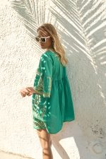 Καφτάνι Κεντημένο Σμαραγδί “Emerald Lark”