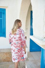Πουκαμίσα Καφτάνι Κοραλλί Print “Coralia”