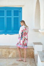 Καφτάνι Floral Ροζ “Camellia Breeze”