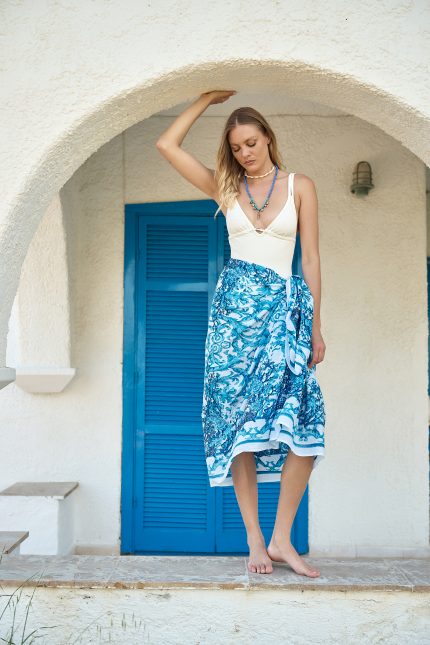 Παρεό Γαλάζιο “Azzurra”