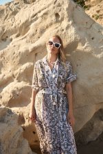 Maxi Σεμιζιέ Φόρεμα Baroque Print “Althea”