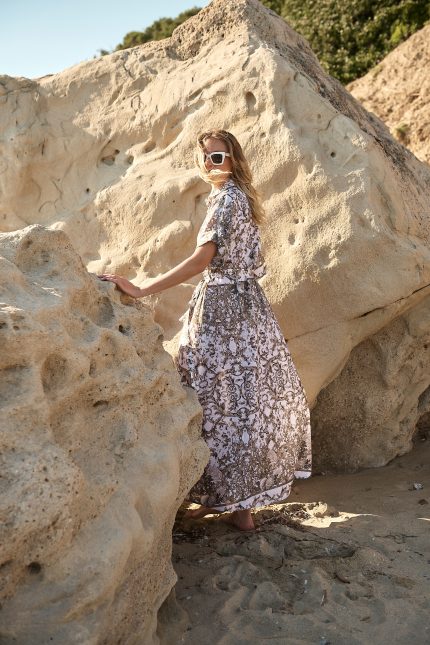 Maxi Σεμιζιέ Φόρεμα Baroque Print “Althea”