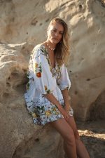 Φόρεμα Mini με Citrus Print “Amaryllis”