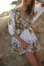 Φόρεμα Mini με Citrus Print “Amaryllis”