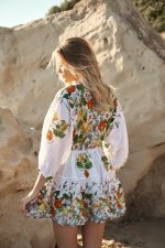 Φόρεμα Mini με Citrus Print “Amaryllis”