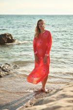 Καφτάνι Μακρύ Κοραλί “Solea”