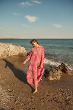 Φόρεμα Maxi Paisley Ροζ “Camellia”