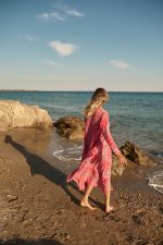 Φόρεμα Maxi Paisley Ροζ “Camellia”