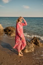 Φόρεμα Maxi Paisley Ροζ “Camellia”