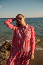 Φόρεμα Maxi Paisley Ροζ “Camellia”