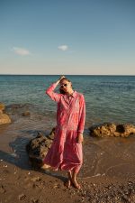Φόρεμα Maxi Paisley Ροζ “Camellia”