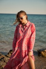 Φόρεμα Maxi Paisley Ροζ “Camellia”