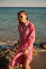 Φόρεμα Maxi Paisley Ροζ “Camellia”