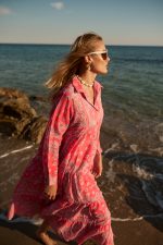 Φόρεμα Maxi Paisley Ροζ “Camellia”