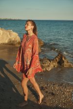 Φόρεμα Boho Κοραλλί “Azalea”