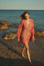 Φόρεμα Boho Κοραλλί “Azalea”