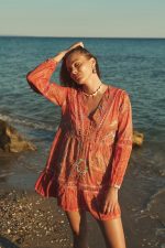 Φόρεμα Boho Κοραλλί “Azalea”
