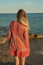 Φόρεμα Boho Κοραλλί “Azalea”