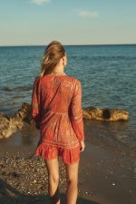 Φόρεμα Boho Κοραλλί “Azalea”
