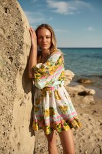 Φόρεμα Παραλίας Λεμονάτο Print “Limone Rosa”