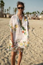 Καφτάνι Oversized με Lemon Print "Inés"